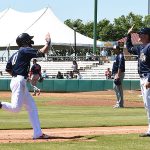 Lucas Erceg, Ned Yoast IV. The Sounds beat the Missions 10-5 Monday at Wolff Stadium. - photo by Joe Alexander