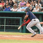 Nashfield Sounds third baseman Andy Ibanez playing against the Missions on Friday at Wolff Stadium. - photo by Joe Alexander