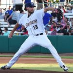 The Missions' Adrian Houser pitches against the Redbirds on April 9 at Wolff Stadium. - photo by Joe Alexander`