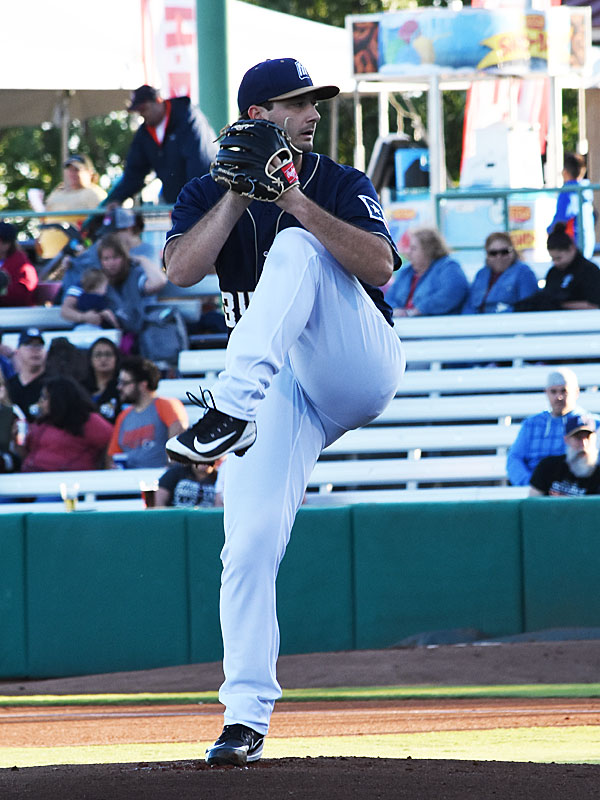 Missions pitcher Burch Smith earned his first win of the season against the Sounds on April 13 at Wolff Stadium. - photo by Joe Alexander
