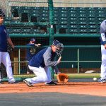 The San Antonio Missions practice at Wolff Stadium on Tuesday before hitting the road. - photo by Joe Alexander