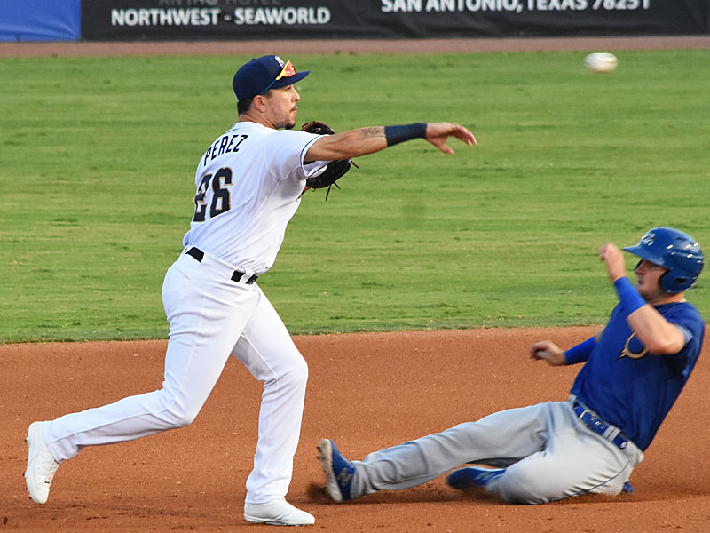 Hernan Perez playing for the San Antonio Missions at Wolff Stadium. - photo by Joe Alexander