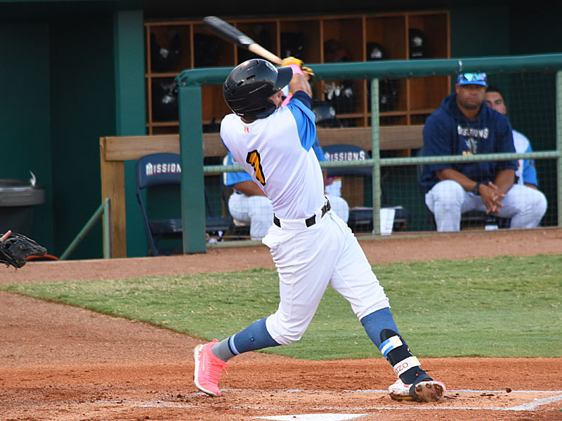 Missions shortstop Mauricio Dubon playing against the Iowa Cubs on Thursday at Wolff Stadium. - photo by Joe Alexander