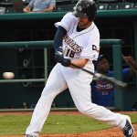 Travis Shaw had one hit and played third base for the Missions on Monday at Wolff Stadium. - photo by Joe Alexander