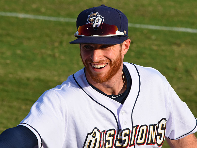 Cory Spangenberg playing for the Missions at Wolff Stadium during the 2019 season. - photo by Joe Alexander