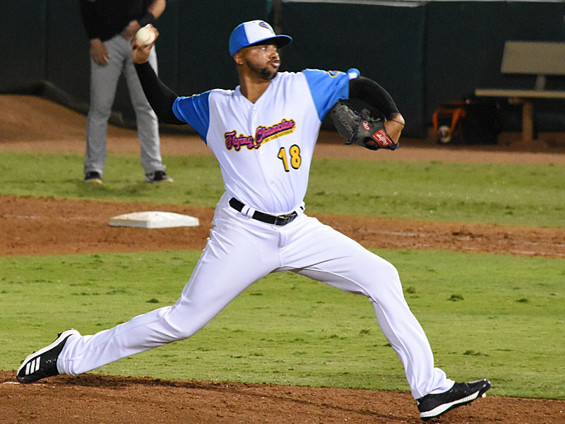 Missions relief pitcher Devin Williams made his first appearance at Wolff Stadium on Thursday. He was a recent call-up from Double-A. - photo by Joe Alexander