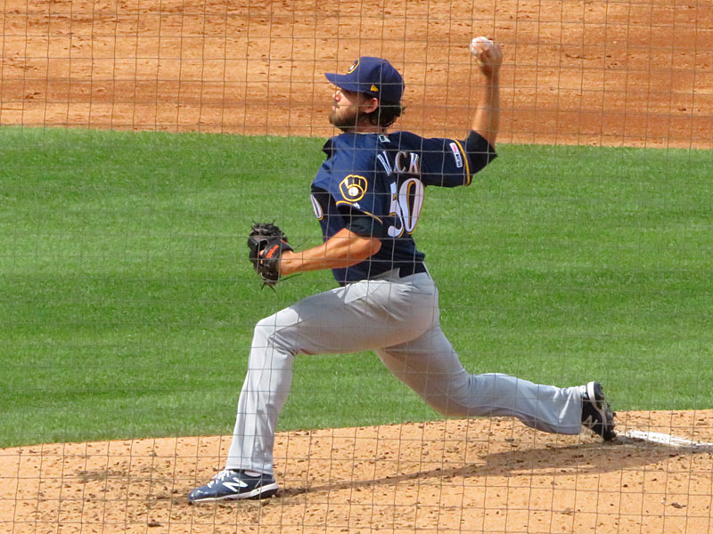 Former San Antonio Missions pitcher Ray Black playing for the Milwaukee Brewers against the Chicago Cubs on Aug. 30, 2019, at Wrigley Field. - photo by Joe Alexander