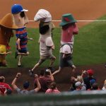 The sausage race at Miller Park in Milwaukee. - photo by Joe Alexander