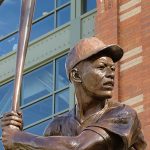 The Henry Aaron statue at Miller Park in Milwaukee. - photo by Joe Alexander