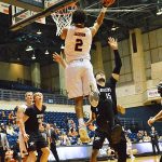 UTSA junior Jhivvan Jackson, playing against Texas A&M International in an exhibition game on Oct. 30, 2019, led the Roadrunners last season with 22.9 points per game. - photo by Joe Alexander