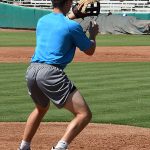 Taking infield at Flying Chanclas practice on Thursday at Wolff Stadium. - photo by Joe Alexander