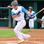 Tyler LaRue playing for the Flying Chanclas at Wolff Stadium during the 2020 season. - photo by Joe Alexander