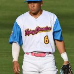 Bryan Aguilar playing for the Flying Chanclas at Wolff Stadium during the 2020 season. - photo by Joe Alexander