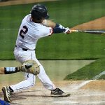Josh Lambua leads off the eighth inning with a single in UTSA's extra innings win over Middle Tennessee on Saturday. - photo by Joe Alexander