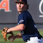 UTSA's John Chomko pitching against Middle Tennessee on April 9 at Roadrunner Field. - photo by Joe Alexander
