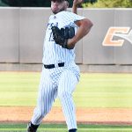 UTSA's Kyle Sonduck pitching against Old Dominion on May 7, 2021, at Roadrunner Field. - photo by Joe Alexander