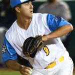 San Antonio Missions closer Jose Quezada pitched the final inning for his second save of the season in a 3-1 victory over the Frisco RoughRiders on Thursday, May 20, 2021, at Wolff Stadium. - photo by Joe Alexander