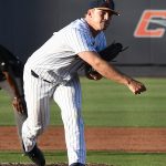 UTSA's Shane Anderson pitching against Old Dominion on May 7, 2021, at Roadrunner Field. - photo by Joe Alexander