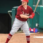 Brock Holt of the Texas Rangers playing for the Frisco RoughRiders as part of his rehab assignment on May 18, 2021, at Wolff Stadium. - photo by Joe Alexander