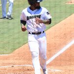 San Antonio Missions third baseman Allen Cordoba playing in his second game of the season on Sunday, June 13, 2021, at Wolff Stadium. - photo by Joe Alexander