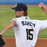 Caleb Boushley pitching for the San Antonio Missions against the Northwest Arkansas Naturals on June 16, 2021, at Wolff Stadium. - photo by Joe Alexander