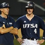Chase Keng playing for UTSA against Middle Tennessee on April 9, 2021, at Roadrunner Field. - photo by Joe Alexander