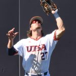 Dylan Rock playing for UTSA against Rice on April 24, 2021, at Roadrunner Field. - photo by Joe Alexander