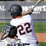 Griffin Paxton playing for UTSA against Rice on April 24, 2021, at Roadrunner Field. - photo by Joe Alexander