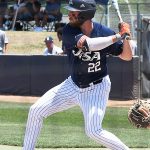 Griffin Paxton playing for UTSA against Rice on April 25, 2021, at Roadrunner Field. - photo by Joe Alexander