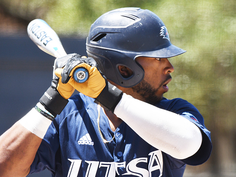Ian Bailey playing for UTSA against Rice on April 25, 2021, at Roadrunner Field. - photo by Joe Alexander