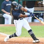 The San Antonio Missions' Eguy Rosario had two hits and scored twice. The Missions beat the Northwest Arkansas Naturals 5-3 on Tuesday, June 15, 2021, at Wolff Stadium. - photo by Joe Alexander