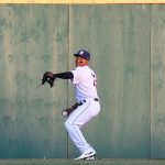Jose Azocar made an over-the-shoulder catch on a long fly ball in straightaway center field. The San Antonio Missions beat the Northwest Arkansas Naturals 6-5 on Saturday at Wolff Stadium. - photo by Joe Alexander
