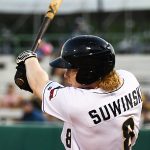 San Antonio Missions outfielder Jack Suwinski playing against the Midland RockHounds on June 12, 2021, at Wolff Stadium. - photo by Joe Alexander