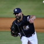 Joe Beimel, a 44-year-old who has pitched in 676 games in the majors, made his season debut on Wednesday, June 30, 2021, with the San Antonio Missions at Wolff Stadium. - photo by Joe Alexander