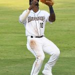 Olivier Basabe playing for the San Antonio Missions against the Corpus Christi Hooks on July 3, 2021, at Wolff Stadium. - photo by Joe Alexander