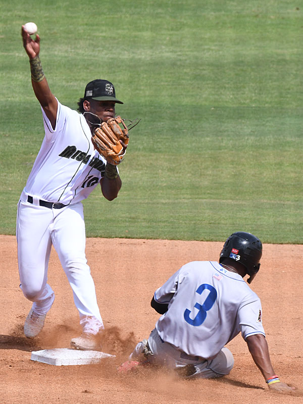 Olivier Basabe playing for the San Antonio Missions against the Amarillo Sod Poodles on July 11, 2021, at Wolff Stadium. - photo by Joe Alexander