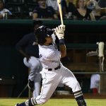Ethan Skender had an RBI triple in the fourth inning of his San Antonio Missions debut on Friday at Wolff Stadium. - photo by Joe Alexander