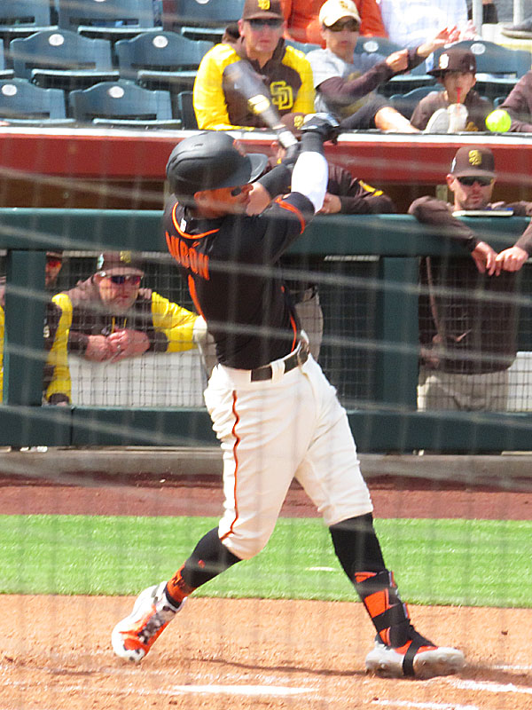 Former San Antonio Missions shortstop Mauricio Dubon playing for the San Francisco Giants in a spring training game in Scottsdale, Arizona, on Tuesday, March 29, 2022. - photo by Joe Alexander