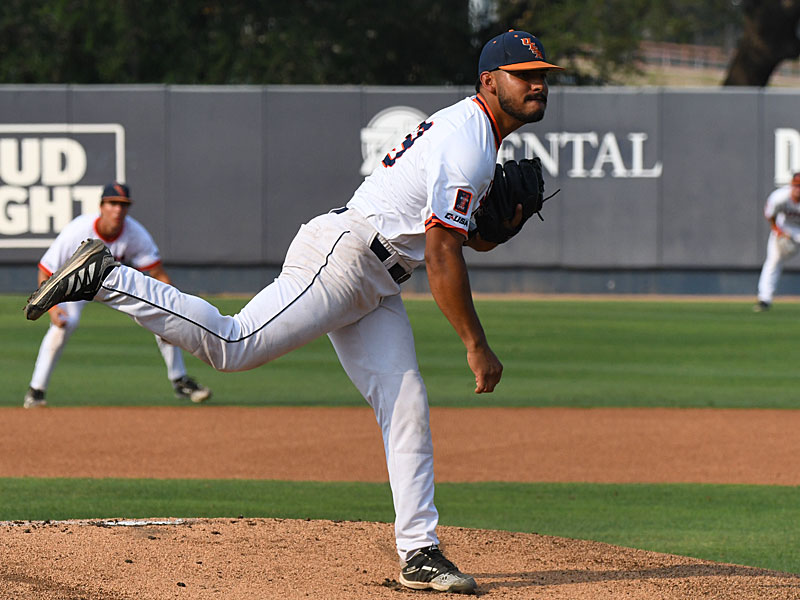 UTSA's Jacob Jimenez pitching against UAB on a Conference USA baseball game at Roadrunner Field on Friday, May 20, 2022. - photo by Joe Alexander