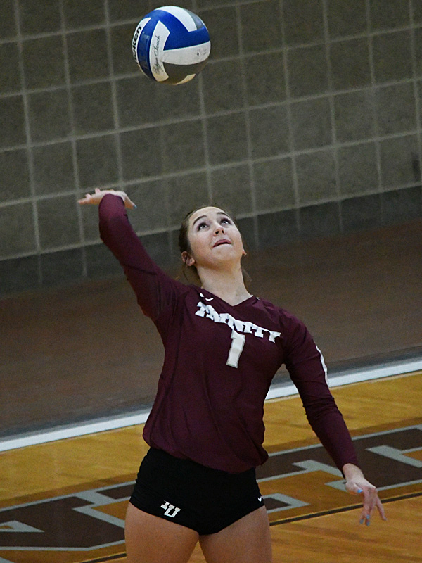 Jozie Dhayer. Trinity volleyball beat Austin College 3-0 (25-15, 25-9, 25-17) on Friday, Oct. 21, 2022, at Trinity's Bell Center. - photo by Joe Alexander