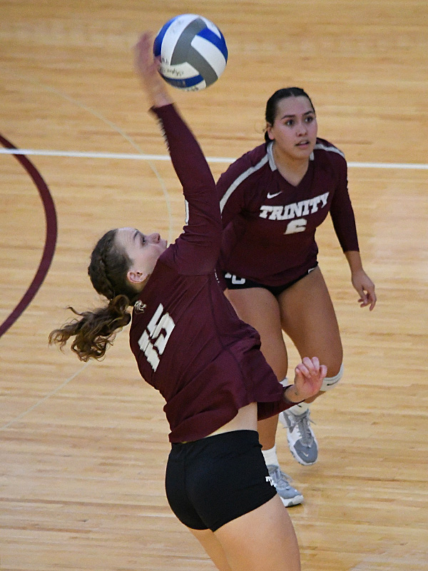 Sarah Williammee. Trinity volleyball beat Austin College 3-0 (25-15, 25-9, 25-17) on Friday, Oct. 21, 2022, at Trinity's Bell Center. - photo by Joe Alexander