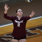 Cassidy MacLean. Trinity volleyball beat Austin College 3-0 (25-15, 25-9, 25-17) on Friday, Oct. 21, 2022, at Trinity's Bell Center. - photo by Joe Alexander