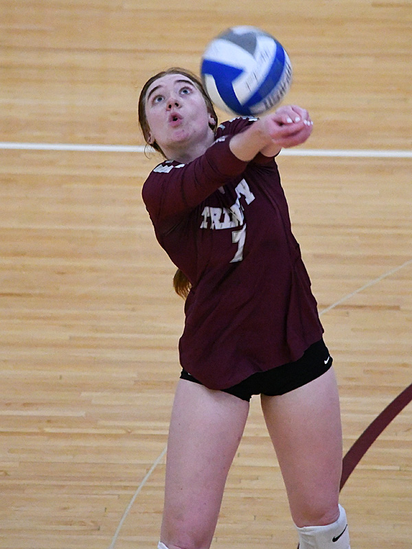 Reagan Whatley. Trinity volleyball beat Austin College 3-0 (25-15, 25-9, 25-17) on Friday, Oct. 21, 2022, at Trinity's Bell Center. - photo by Joe Alexander