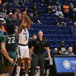 DJ Richards playing for the UTSA men's basketball team against Dartmouth on Nov. 27, 2022, at the Convocation Center. - photo by Joe Alexander