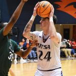 Jacob Germany playing for UTSA men's basketball against Dartmouth on Nov. 27, 2022, at the Convocation Center. - photo by Joe Alexander