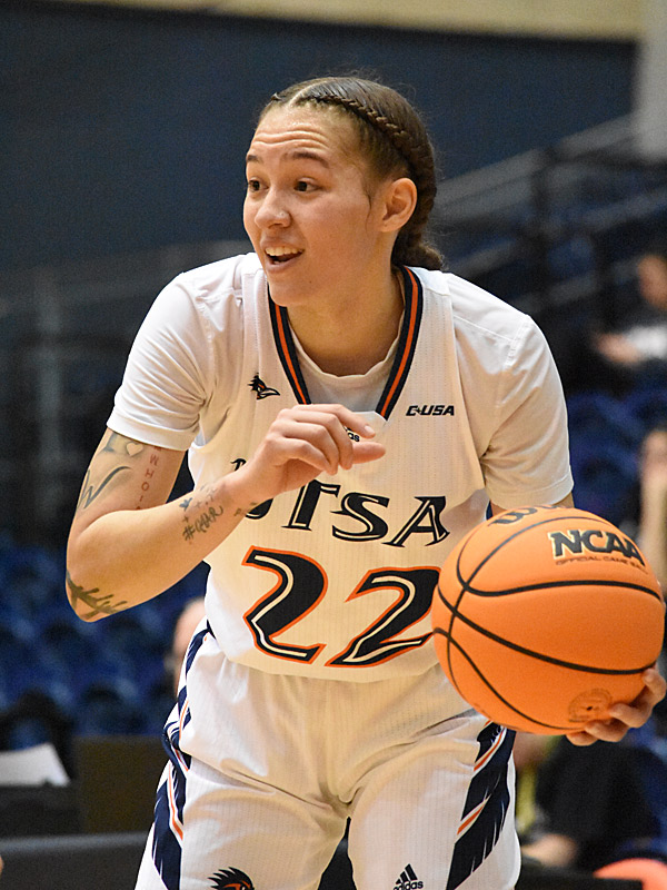 Kyra White. UTSA women's basketball beat UAB 71-68 on Saturday at the Convocation Center for the Roadrunners' first Conference USA win of the season.
