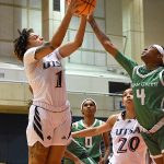 Hailey Atwood of UTSA women's basketball playing against North Texas on Jan. 26, 2023, at the Convocation Center. - photo by Joe Alexander