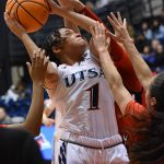 Hailey Atwood of UTSA women's basketball playing against Western Kentucky on Feb. 2, 2023, at the Convocation Center. - photo by Joe Alexander