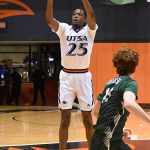 Isaiah Addo-Ankrah of UTSA men's basketball playing against Dartmouth on Nov. 27, 2022, at the Convocation Center. - photo by Joe Alexander