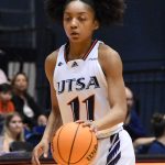 Sidney Love of UTSA women's basketball playing against UAB on Dec. 31, 2022, at the Convocation Center. - photo by Joe Alexander